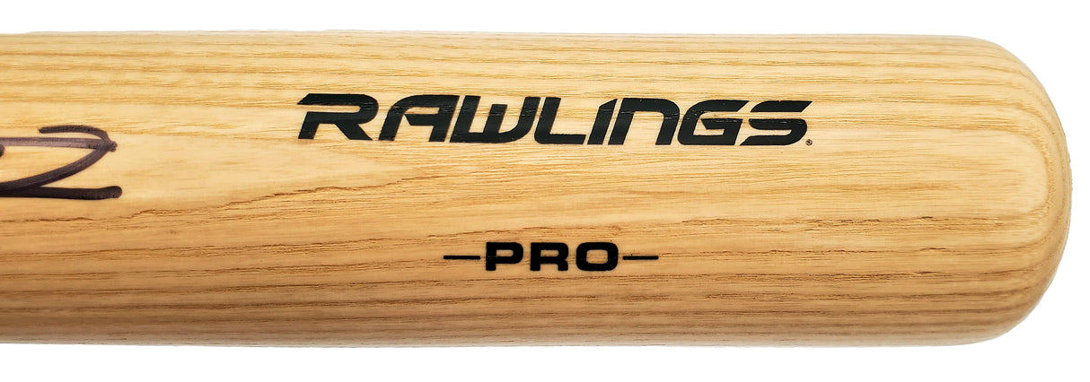 Vladimir Guerrero Jr. Autographed Blonde Rawlings Bat Toronto Blue Jays Beckett BAS Stock #197029