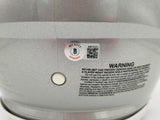 Mac Jones Autographed New England Patriots Silver Full Size Authentic Speed Helmet Beckett BAS QR Stock #200939