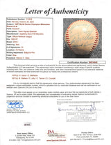 1957 Braves (24) Aaron, Mathews +22 Signed Giles Onl Baseball JSA #BB74845