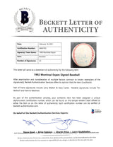 1992 Expos (22) Walker, Carter, Wallach +19 Signed Onl Baseball BAS #AA03193
