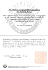 76ers Ben Simmons Authentic Signed Red Adidas Swingman Jersey UDA #BAM55872