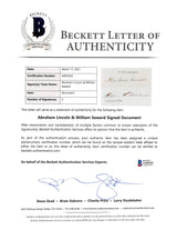 Abraham Lincoln Signed & Framed Four Language Ship's Passport Document BAS