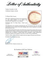 Tigers Ty Cobb "1/11/57" Authentic Signed Little League Baseball PSA #AJ01081