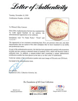 Tigers Ty Cobb "1/11/57" Authentic Signed Little League Baseball PSA #AJ01081