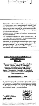 Cavaliers LeBron James Signed & Framed 20.5x27 Canvas Display LE #23/23 UDA PSA