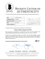 Thomas Jefferson Authentic Signed 6.25x7.5 1824 Handwritten Envelope BAS Slabbed