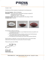 Cowboys Emmitt Smith "TD #23 - 12/22/1991" Signed GU Football BAS & Prova LOA