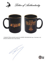 Magic Shaquille O'Neal Signed Shaqpot 1992 NBA Draft Coffee Mug BAS Wit #WP79163