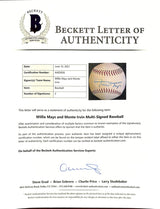 Willie Mays Monte Irvin Dual Signed Giants Baseball BAS LOA AA05926 - Sports Integrity