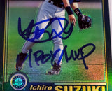 Ichiro Suzuki Autographed 2001 Topps Chrome Traded Retrofractor Rookie Card #T266 Seattle Mariners PSA 9 Auto Grade Gem Mint 10 "01 ROY MVP" PSA/DNA #63680013