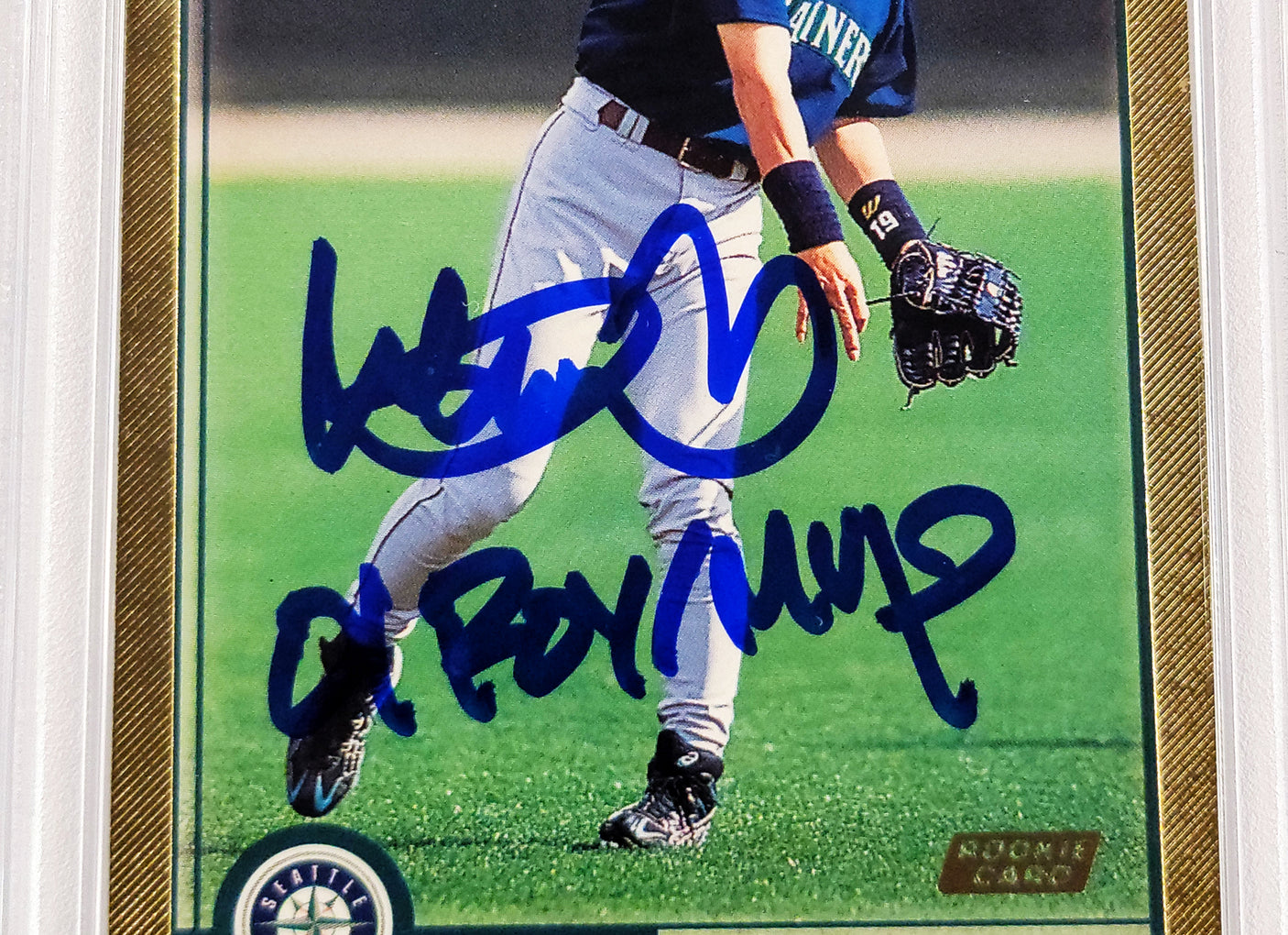 Ichiro Suzuki Autographed 2001 Topps Gold Rookie Card #726 Seattle Mariners PSA 9 Auto Grade Gem Mint 10 "01 ROY/MVP" Highest Graded PSA/DNA #63680064