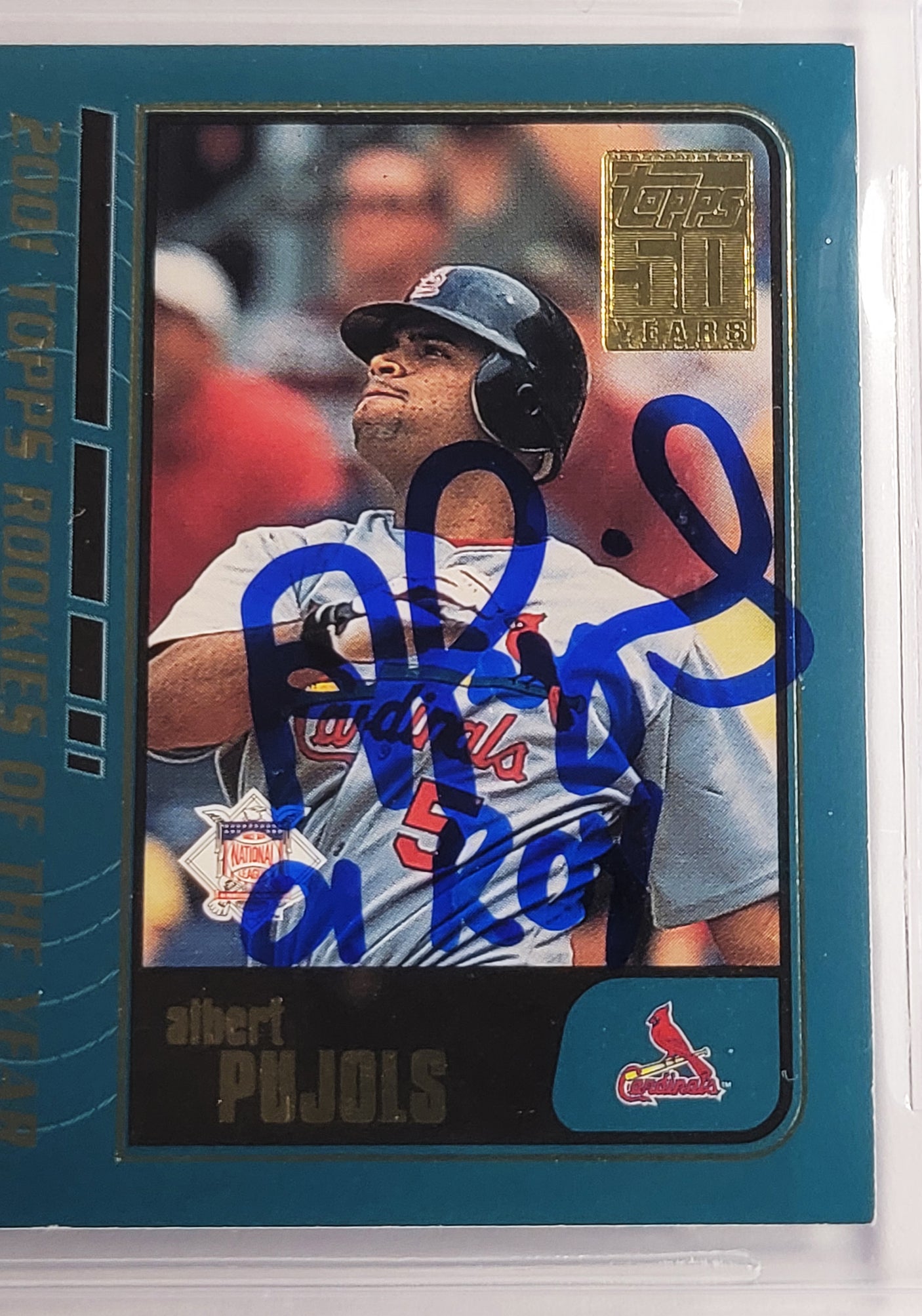 Albert Pujols & Ichiro Suzuki Autographed 2001 Topps Traded Rookie Card #T99 Auto Grade Gem Mint 10 "01 ROY" Beckett BAS #14128980
