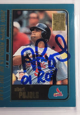 Albert Pujols & Ichiro Suzuki Autographed 2001 Topps Traded Rookie Card #T99 Auto Grade Gem Mint 10 "01 ROY" Beckett BAS #14128980