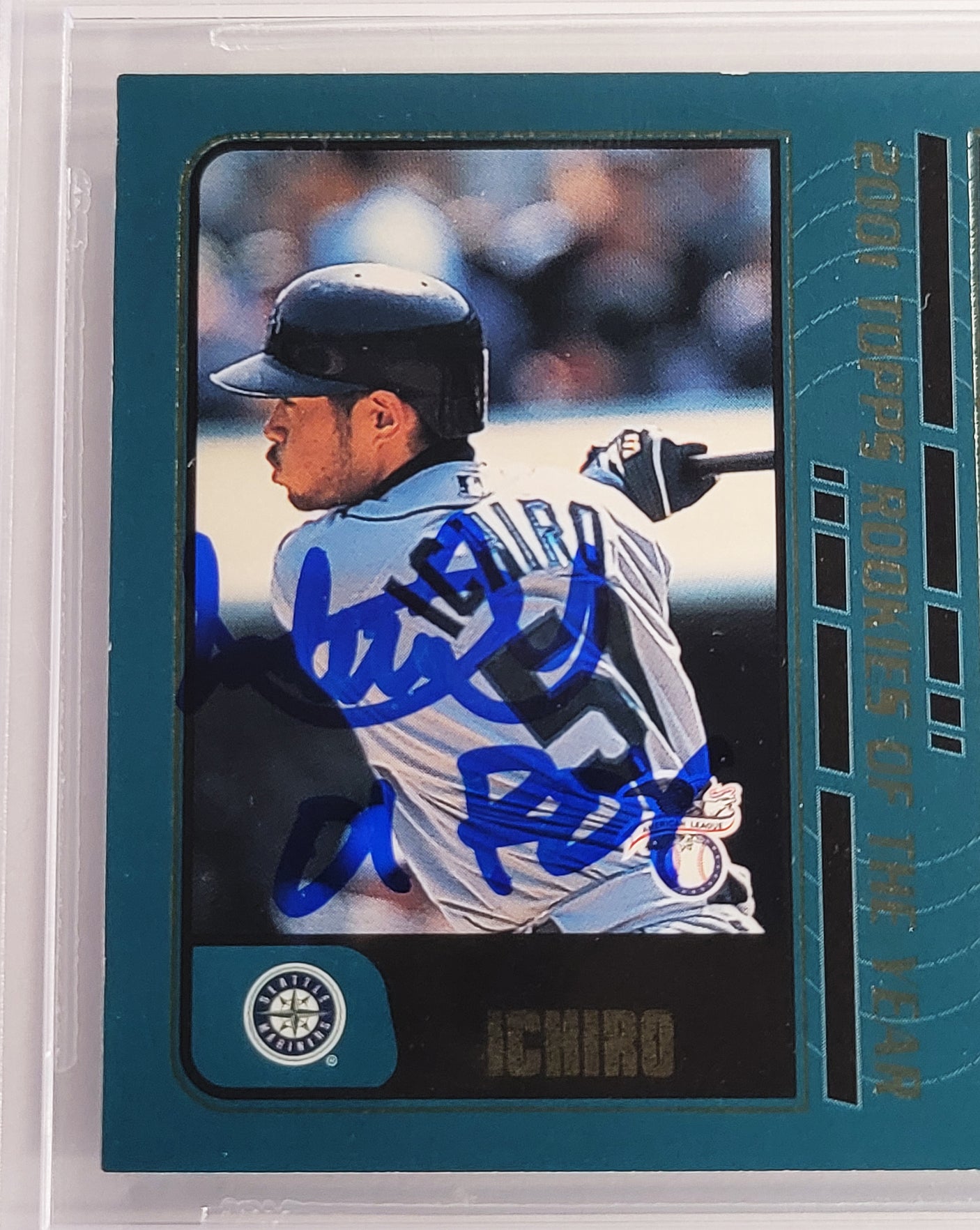 Albert Pujols & Ichiro Suzuki Autographed 2001 Topps Traded Rookie Card #T99 Auto Grade Gem Mint 10 "01 ROY" Beckett BAS #14128977
