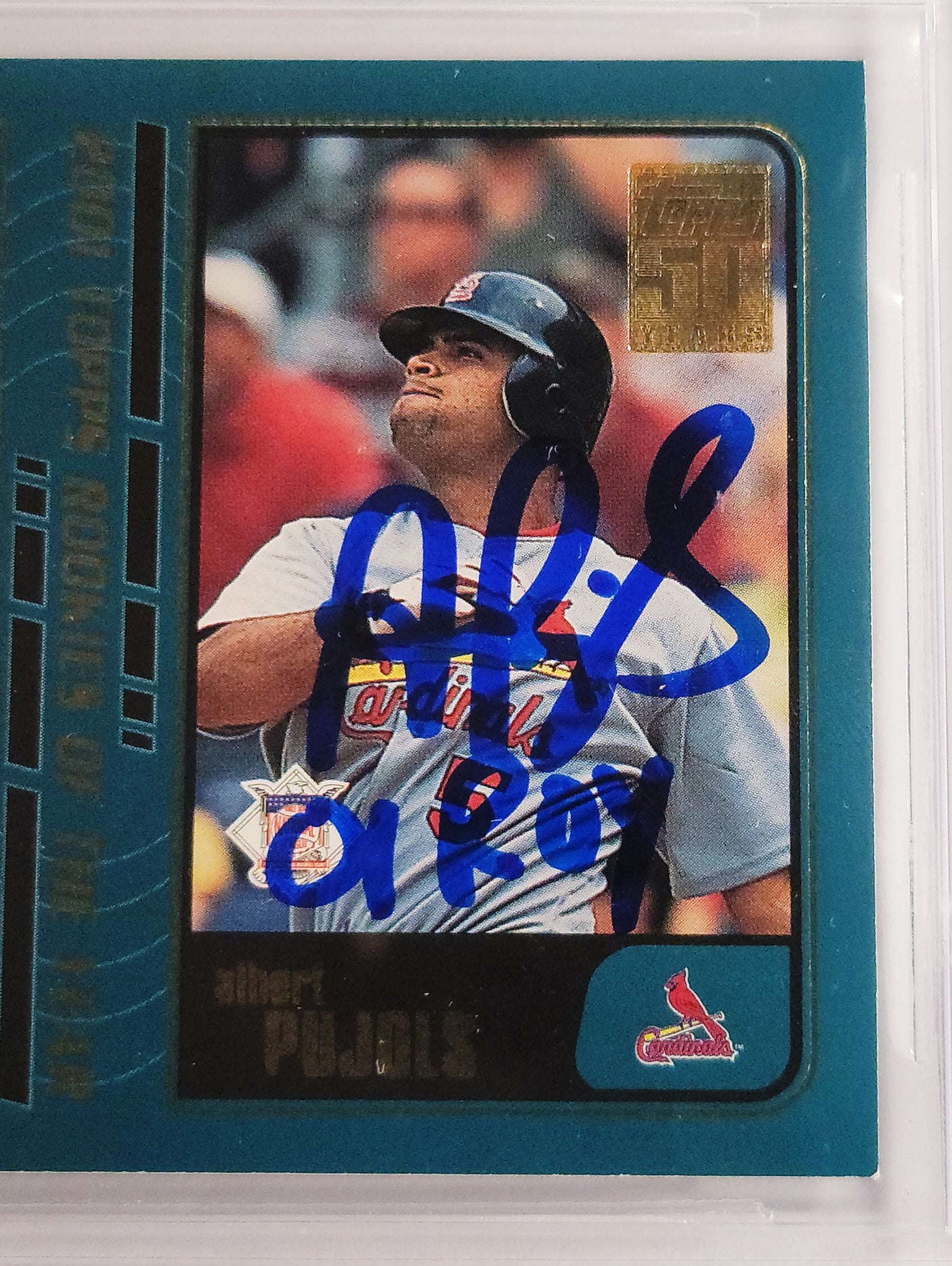 Albert Pujols & Ichiro Suzuki Autographed 2001 Topps Traded Rookie Card #T99 Auto Grade Gem Mint 10 "01 ROY" Beckett BAS #14128977