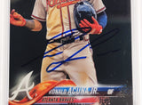 Ronald Acuna Jr. Autographed 2018 Topps Chrome Update Rookie Card #HMT25 Atlanta Braves PSA 9 Auto Grade Mint 9 PSA/DNA #56463081