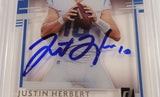 Justin Herbert Autographed 2020 Donruss Clearly Rated Rookie Card #RR-JH Los Angeles Chargers Beckett BAS #14231493