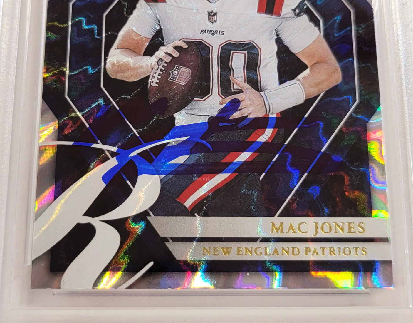 Mac Jones Autographed 2021 Panini Donruss Elite Series Rookie Card #ESR-MJO New England Patriots Beckett BAS #14231867