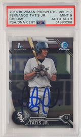 Fernando Tatis Jr. Autographed 2016 Bowman Chrome Prospects Rookie Card #BCP17 San Diego Padres PSA 9 PSA/DNA #64993268