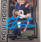 Mac Jones Autographed 2021 Panini Prizm New Recruits Rookie Card #NR-5 New England Patriots Beckett BAS #14860961