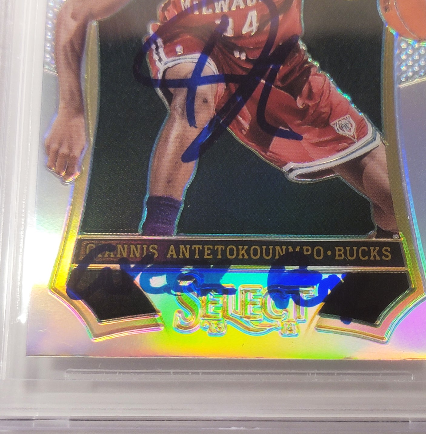 Giannis Antetokounmpo Autographed 2013-14 Panini Select Prizms Rookie Card #178 Milwaukee Bucks BGS 8.5 Auto Grade Gem Mint 10 "Greek Freak" Beckett BAS #14323695