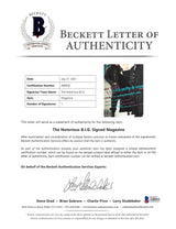 The Notorius B.I.G. Authentic Signed November 1995 YS&B Magazine BAS #A90932