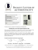 Swinging Blue Jeans (4) Ellis, Kuhlke, Braid & Ennis Signed Magazine Page BAS