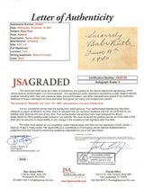 Yankees Babe Ruth "Sincerely" Signed & Framed 3x4.25 Cut Sig Auto 9! PSA & JSA