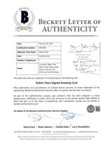 Robert Plant Led Zeppelin Signed 4x8.15 Christmas Greeting Card BAS #AB14600