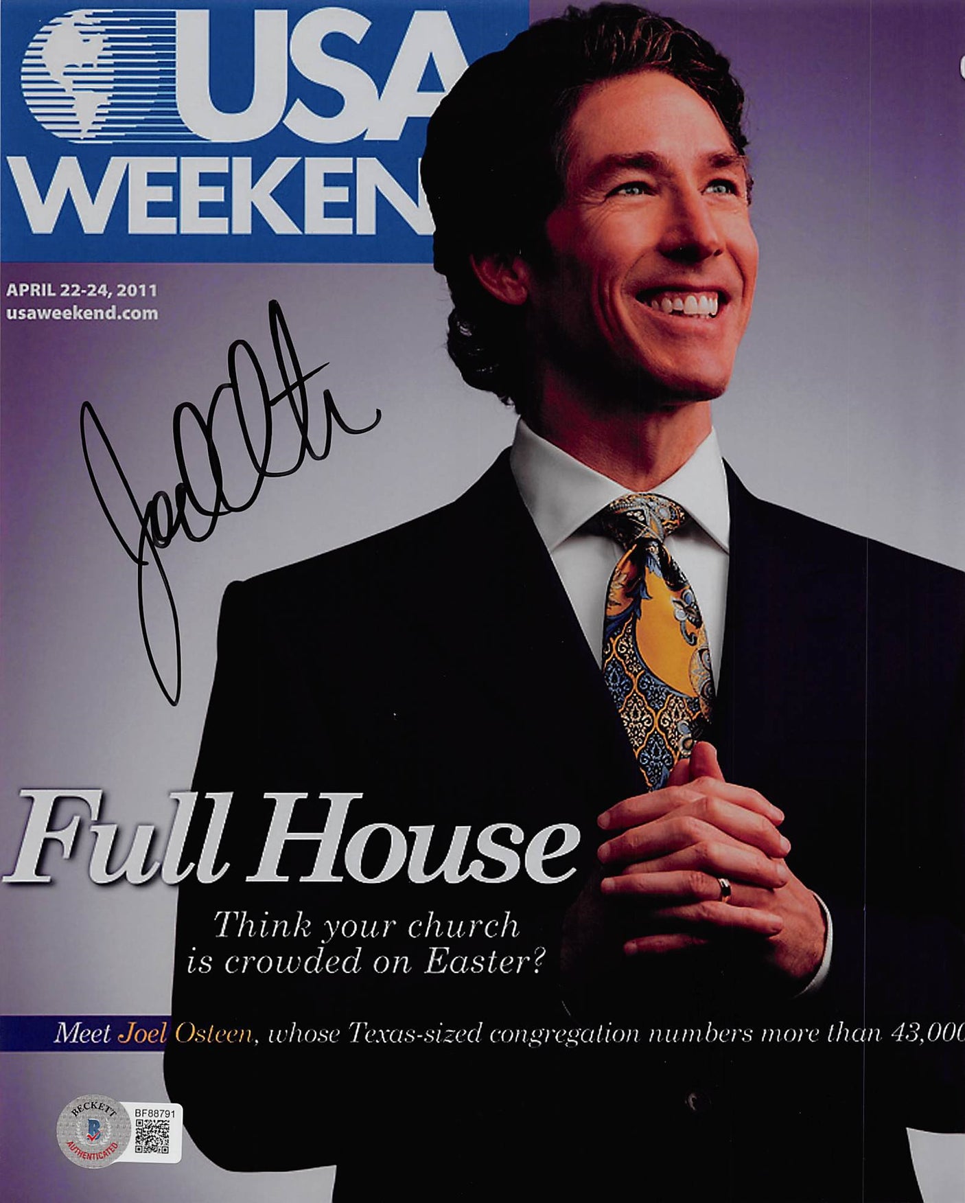 Joel Osteen Televangelist Authentic Signed 8x10 Photo Autographed BAS #BF88791