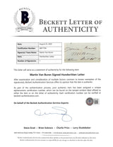 Martin Van Buren Signed 9.75x15.75 1828 2 Page Handwritten Letter BAS #AB77794