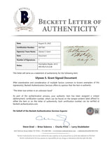 Ulysses S. Grant "4th Infy A.A.G.M." Authentic Signed 4x8 Document BAS #AB77961