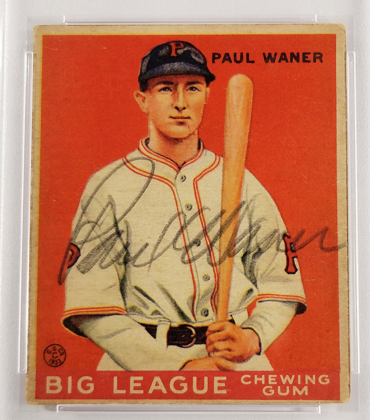 Paul Waner Autographed 1933 Goudey Rookie Card #25 Pittsburgh Pirates PSA/DNA #26485341