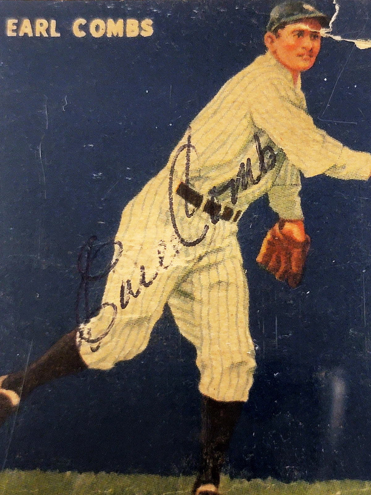 Earle Combs Autographed 1933 Goudey Rookie Card #103 New York Yankees JSA #Y66409