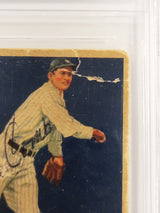 Earle Combs Autographed 1933 Goudey Rookie Card #103 New York Yankees JSA #Y66409