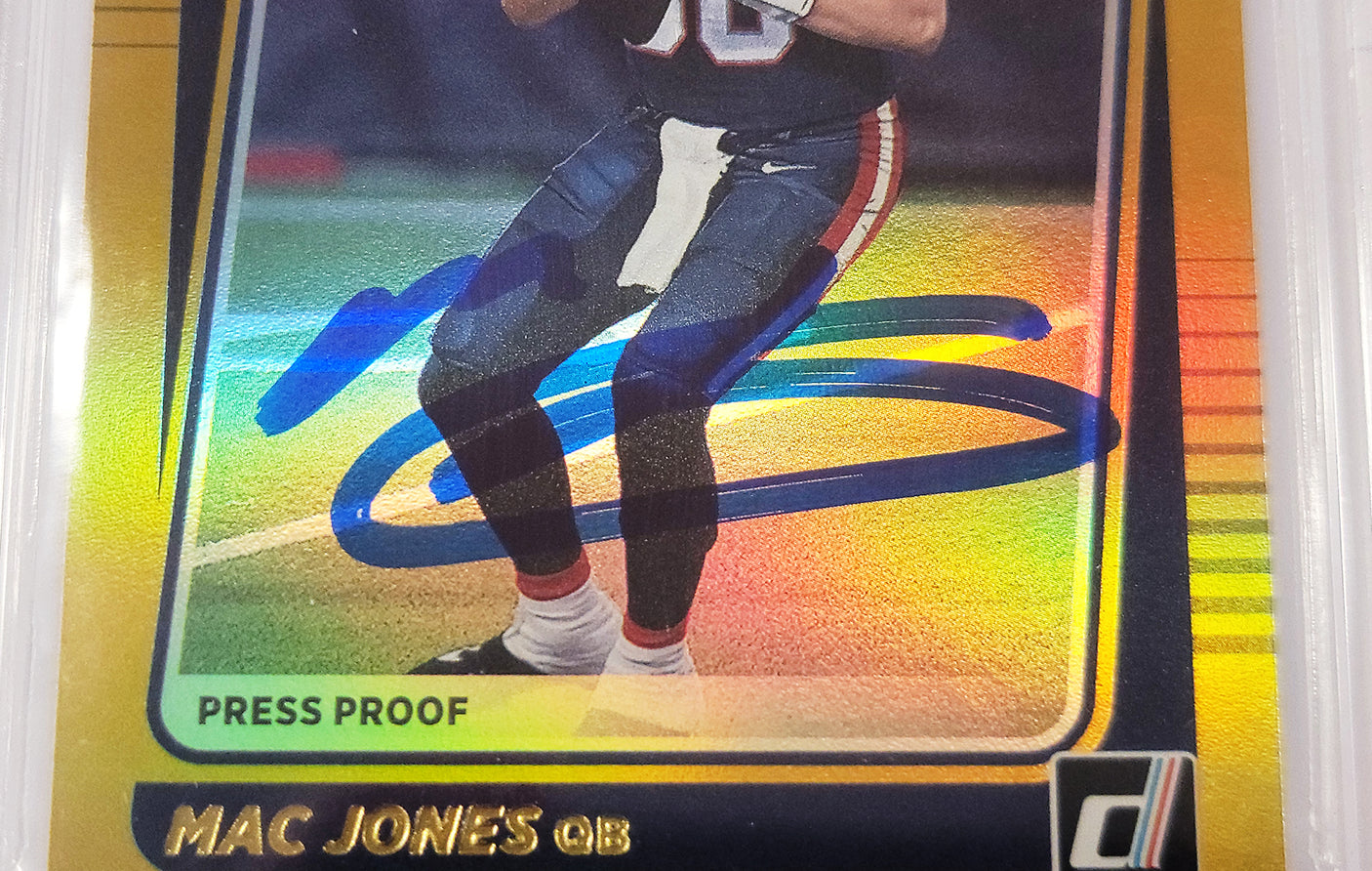 Mac Jones Autographed 2021 Donruss Gold Press Proof Premium Rookie Card #255 New England Patriots BGS 9.5 Auto Grade Gem Mint 10 Beckett BAS #15297330