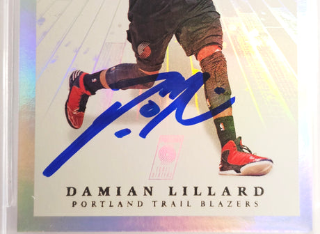 Damian Lillard Autographed 2012-13 Panini Elite Court Vision Rookie Card #5 Portland Trail Blazers BGS 8.5 Auto Grade Gem Mint 10 #40/49 Beckett BAS #15529838