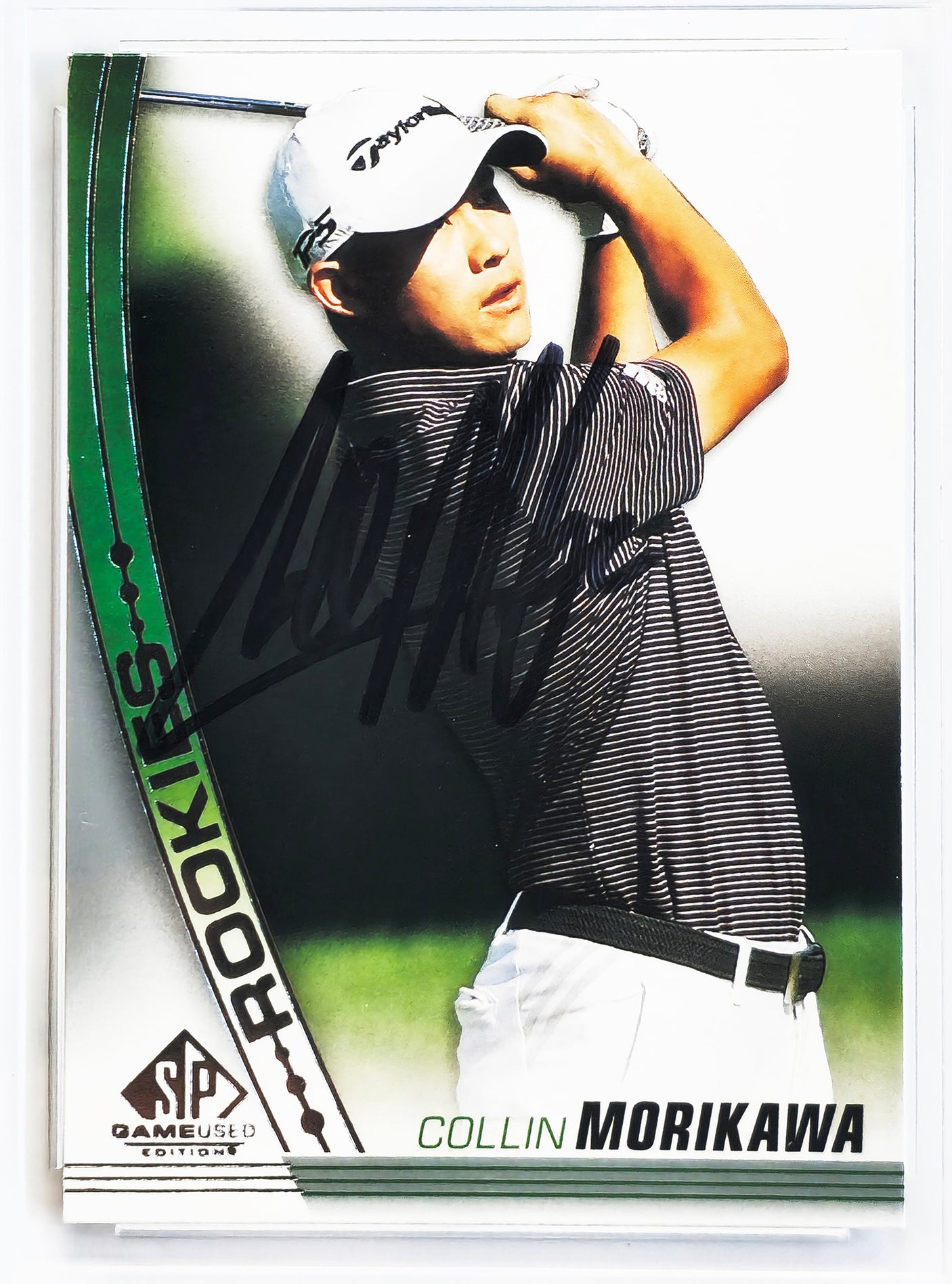 Collin Morikawa Autographed 2021 Upper Deck SP Game Used Rookie Card #38 Beckett BAS #15500555