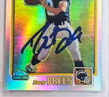 Drew Brees Autographed 2001 Topps Chrome Refractor Rookie Card #229 San Diego Chargers Auto Grade Gem Mint 10 #213/999 Beckett BAS #15682146