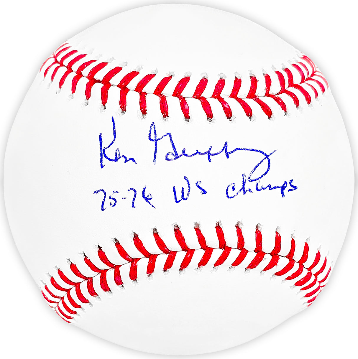Ken Griffey Sr. Autographed Official MLB Baseball Cincinnati Reds "75-76 WS Champs" Beckett BAS Witness Stock #218598