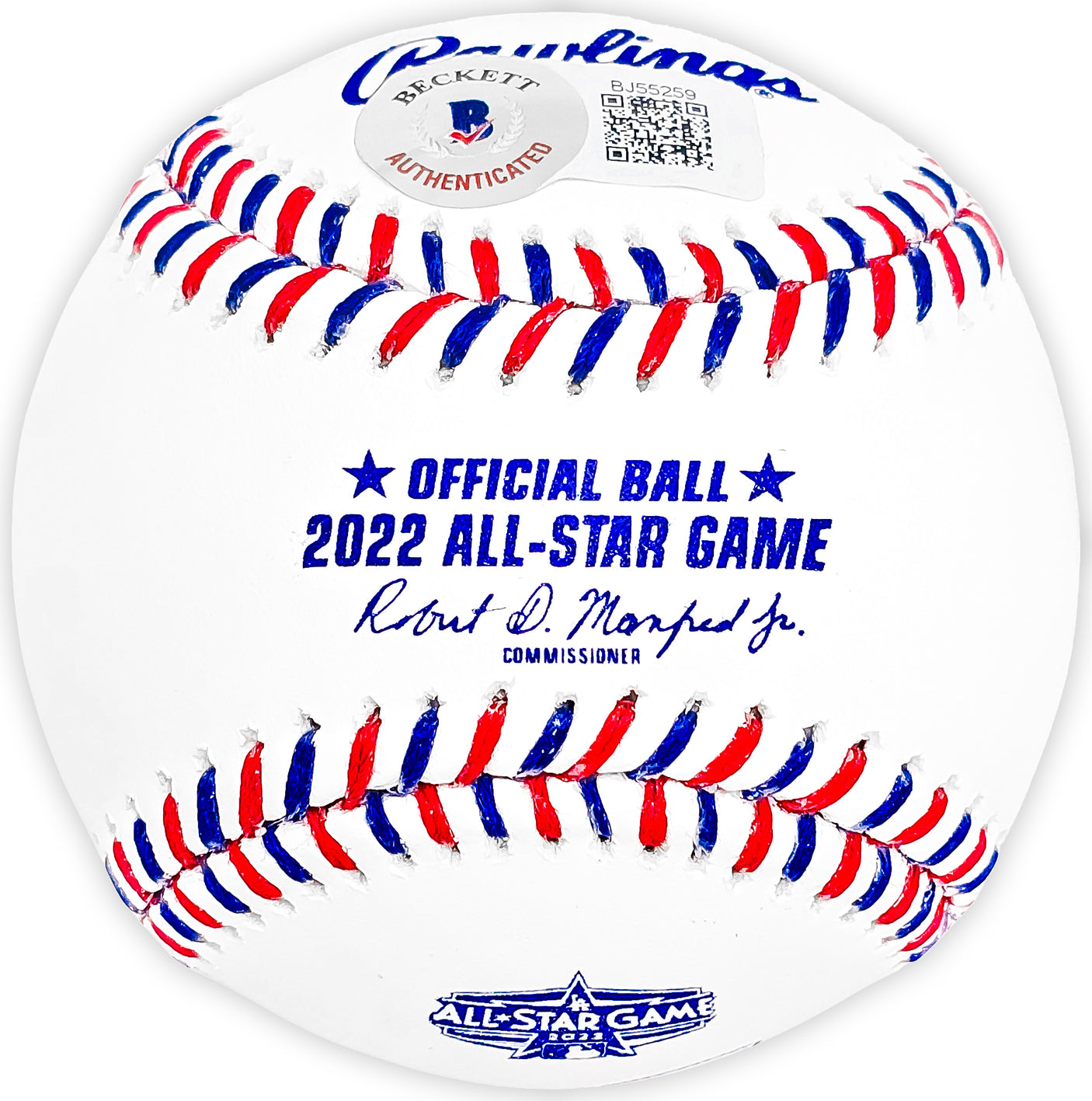 Julio Rodriguez Autographed Official 2022 All Star Game MLB Game Baseball Seattle Mariners "44" Beckett BAS QR Stock #218609