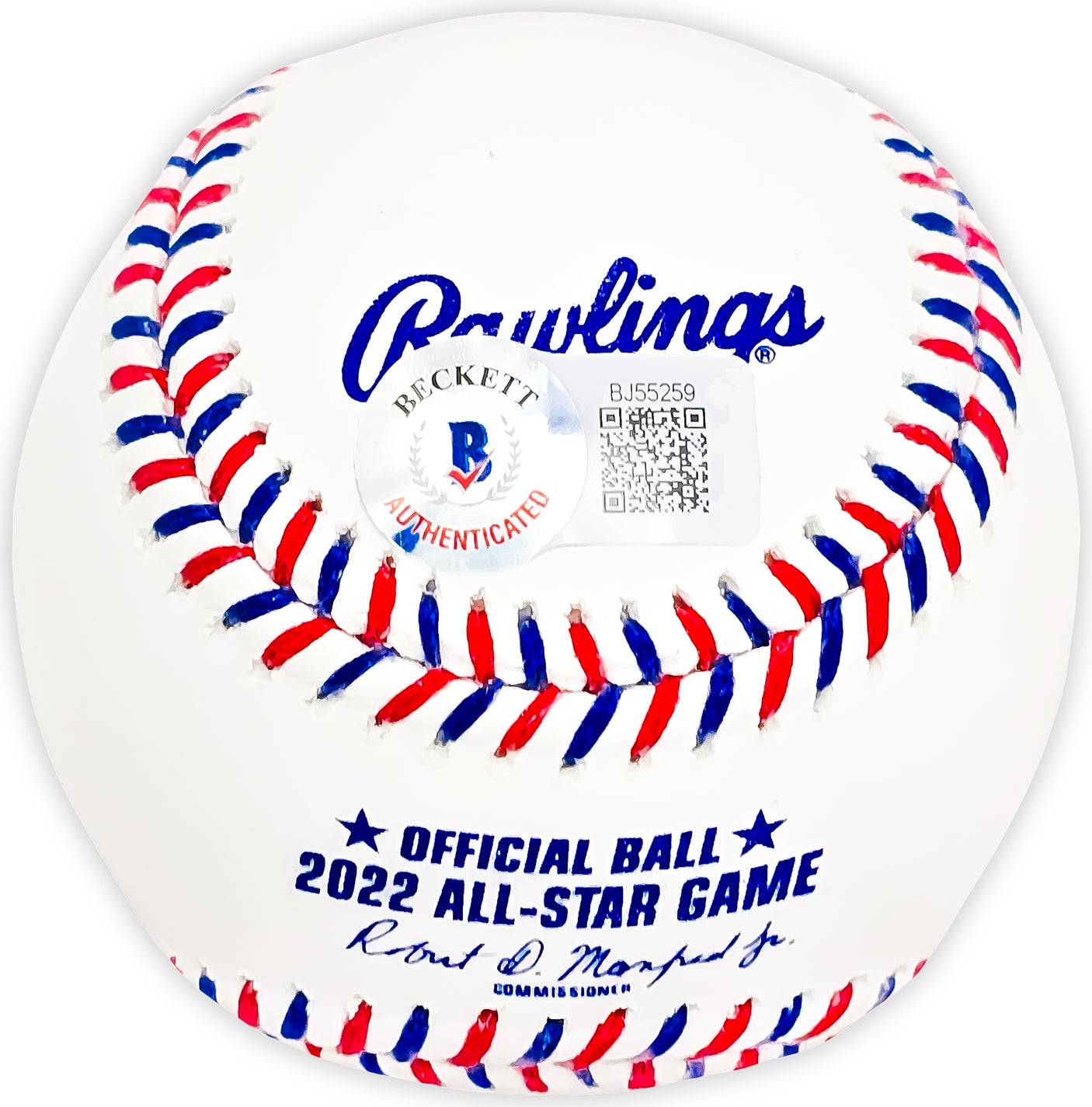 Julio Rodriguez Autographed Official 2022 All Star Game MLB Game Baseball Seattle Mariners "44" Beckett BAS QR Stock #218609