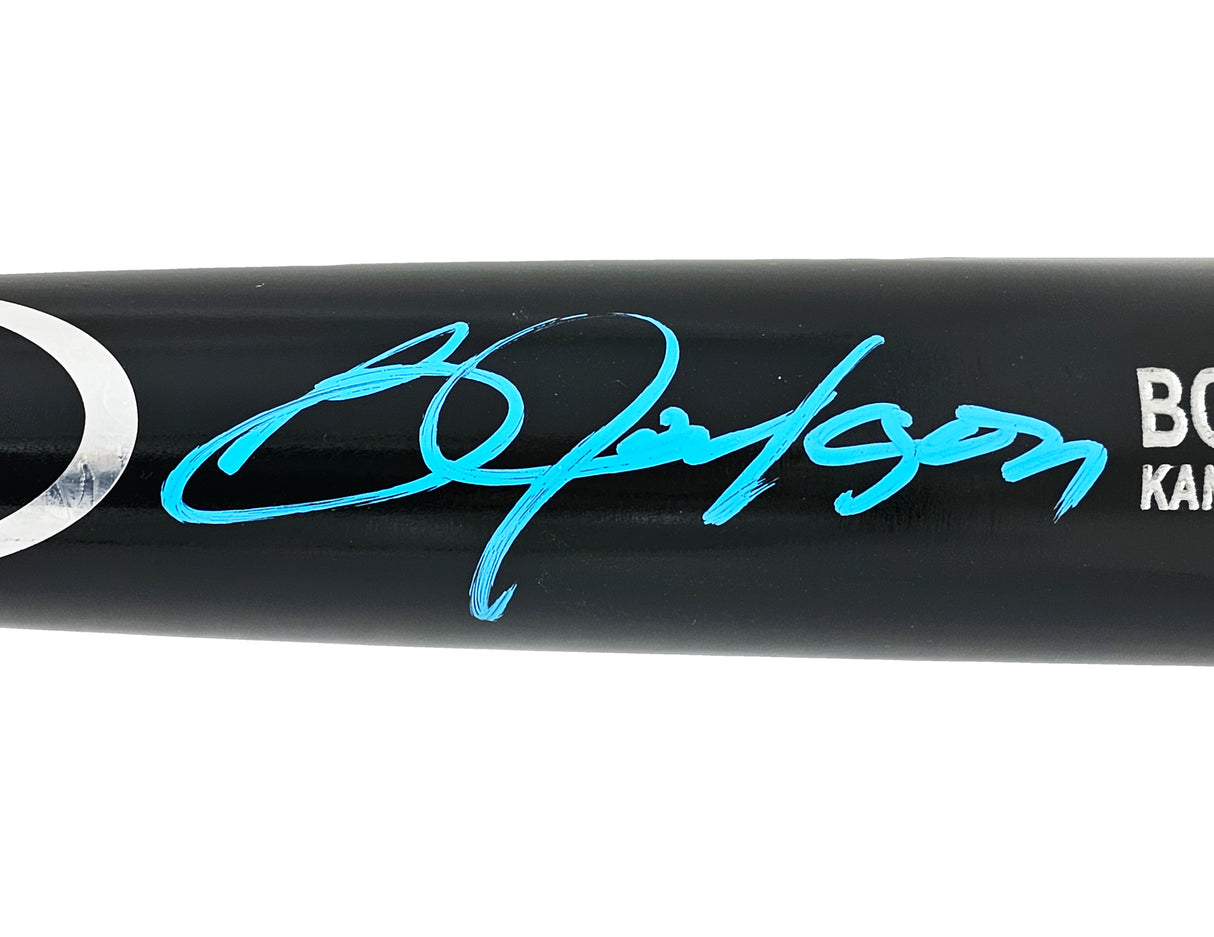 Bo Jackson Autographed Black Rawlings Player Model Bat Kansas City Royals Beckett BAS Witness Stock #218036