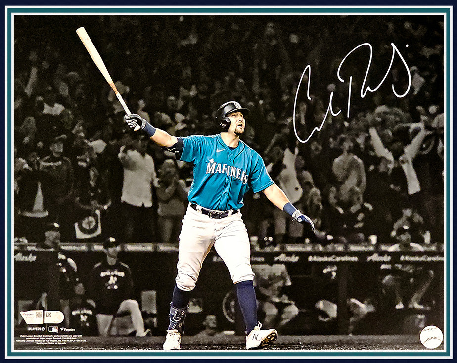 Cal Raleigh Autographed Framed 16x20 Photo Seattle Mariners Fanatics Holo Stock #253723