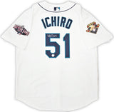 Seattle Mariners Ichiro Suzuki Autographed White Authentic Mitchell & Ness 2001 All Star Patch Jersey Size 48 IS Holo Stock #217976