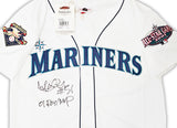 Seattle Mariners Ichiro Suzuki Autographed White Authentic Mitchell & Ness 2001 All Star Patch Jersey Size 44 "01 ROY/MVP" IS Holo Stock #217973