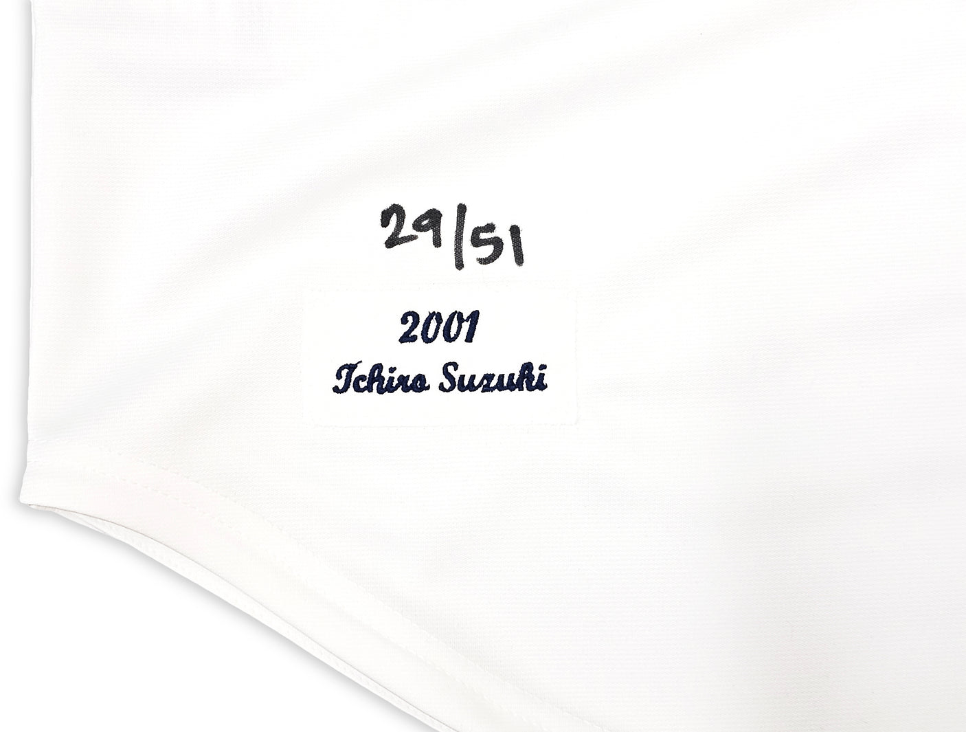 Seattle Mariners Ichiro Suzuki Autographed White Authentic Mitchell & Ness 2001 All Star Patch Jersey Size 44 "01 ROY/MVP" IS Holo Stock #217973