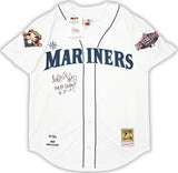 Seattle Mariners Ichiro Suzuki Autographed White Authentic Mitchell & Ness 2001 All Star Patch Jersey Size 44 "MLB Debut 4-2-01" IS Holo Stock #217972