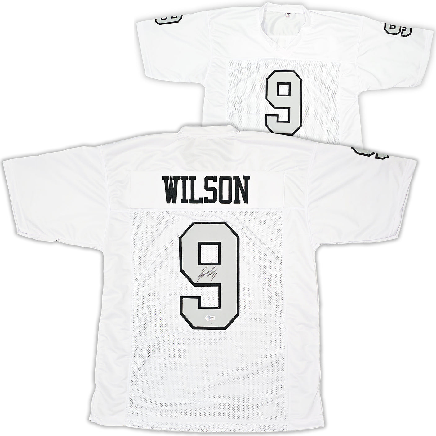 Las Vegas Raiders Tyree Wilson Autographed White Color Rush Jersey Beckett BAS Witness Stock #217962