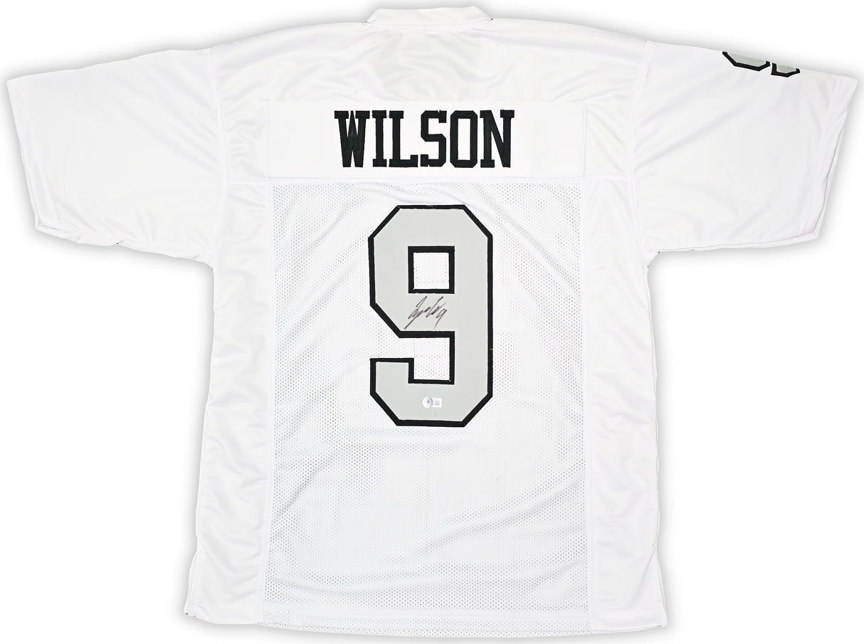Las Vegas Raiders Tyree Wilson Autographed White Color Rush Jersey Beckett BAS Witness Stock #217962